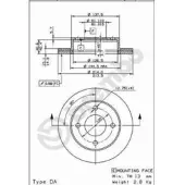 Brembo Bremsscheibe [Hersteller-Nr. 09.5919.10] für Nissan