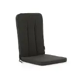 Madison Tuinstoelkussen Exelsior 110x48 cm, Rib schwarz, wasserabweisend, bequem, für Gartenmöbel