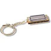Hohner Little Lady Mundharmonika mit Gold Schlüsselanhänger