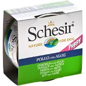 Schesir Nassfutter Huhn mit Aloe für Welpen 6x150 g