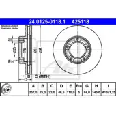 Ate Bremsscheibe 24.0125-0118.1
