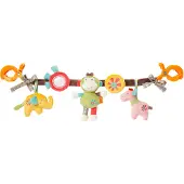 Fehn Kinderwagenkette "Classic Stars, Safari", bunt, Greifspielzeug, BabyL:48cm, Kinderwagenkette, L:48cm