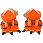 Bigjigs Holzstelzen - Tiger Design für Kinder