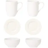 Villeroy & Boch Geschirr-Set "Frühstücks-Set For Me 6er Set weiß"