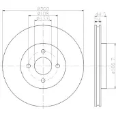 Hella Bremsscheibe [Hersteller-Nr. 8DD355112-091] für Ford