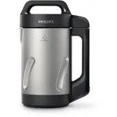 Philips Viva Collection Soupmaker, Suppen, 5 Programme für Kompotte und Smoothies, 1,2 L, 1000 W, Schwarz (HR2203/80)