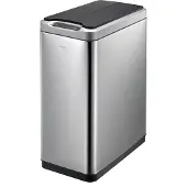 EKO - Phantom Sensor Abfalleimer 45 Liter - Stainless steel Plastic - Matt Edelstahl, Schwarz
