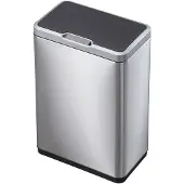EKO - Mirage Sensor Abfalleimer 45 Liter - Stainless steel Plastic - Matt Edelstahl, Schwarz