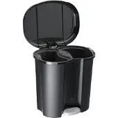 Rotho Abfalleimer 2 x 10 l DUO, Farbe:Schwarz