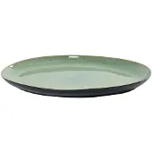 Serax Servierteller Pure Tableware by Pascale Naessens Black Light Green Oval 41,5 cm