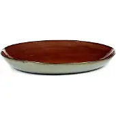 Serax Servierteller Terres De Rêves Tableware By Anita Le Gr Rust Smoky Blue 35,5 cm