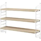 String Furniture Pocket modulares Regalsystem Eiche/Weiß