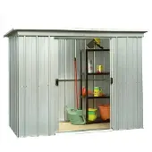Yardmaster , Metall-Gerätehaus "Titanium" Modell 84, silber, 2,33 m², ohne Bodenrahmen