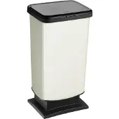 Rotho Abfalleimer 40 L Paso - Treteimer Geruchsdicht - Abfallbehälter 35,3 x 29,5 x 67,6 cm - Mülleimer mit Softclose - Tretabfalleimer