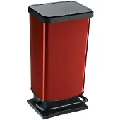 Rotho Abfalleimer 40 L Paso - Treteimer Geruchsdicht - Abfallbehälter 35,3 x 29,5 x 67,6 cm - Mülleimer mit Softclose - Tretabfalleimer