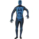 Smiffys Zentai Röntgen Skelett Ganzkörperkostüm