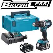 Makita DHP484, Elektrischer Schraubendreher, Pistolengriff, 1/2", Schwarz, Blau, Bürstenlos, Aufhängeloch