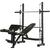 Tunturi Smithmachine SM60, Kraftstation, Hantelbank negativ, Beintraining, Situps, verstellbare Langhantelstütze
