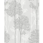 Superfresco Vliestapete "Eternal - Blumen" geprägt Grau - 10m x 52cm