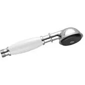 Dornbracht Madison Metall-Handbrause mit Porzellangriff (weiß) messing mit Rückflu, 28002970-09