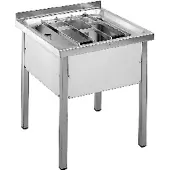Kwc Standausguss, SIRIUS, Edelstahl, 650x650x598 mm, Klapprost, Verschweißt