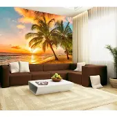 Papermoon Fototapete "Barbados Palm Beach" matt