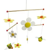 Niermann Stand By Niermann Sum-Sum Mobile Natur, Gelb, Weiss Made in Germany
