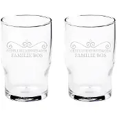 Yoursurprise Wasserglas mit Gravur (2 Stück)