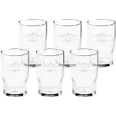 Yoursurprise Wasserglas mit Gravur (6 Stück)