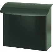HygieneShopBasics Wandbriefkasten, 41,5 cm Grün Feuergeprüfter Briefkasten aus Metall