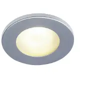 SLV 111024 DOLIX OUT, Outdoor Einbauleuchte, QPAR51, IP44, rund, silbergrau, max. 35W, inkl. Clipfedern