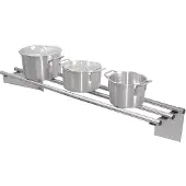 Vogue Wandregal mit 3 Stangen aus Edelstahl inkl. Wandhalterung 225x1200x300mm