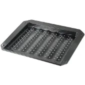 Zenker Grill- und Ofenblech Emaille (38 x 3 x 33 cm) SPECIAL COOKING, rechteckige Ofenform mit Emaille-Versiegelung, Grillform mit Fettsammelrillen (Farbe: Schwarz)