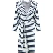 Cawö Bademantel 6596 Capuchon Dunkelblau Damen-42