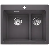 BLANCO Pleon 6 Split - Silgranitspüle, 615x510 mm, felsgrau 521690
