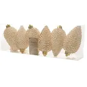Décoris Christbaumschmuck 8cm Kunststoff Tannenzapfen Weihnachtsbaumschmuck elfenbein