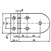 Talamex Scharnier 126x40 Mm Grau 180º Grau 180º