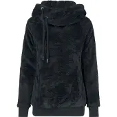 Urban Classics lässiger Damen Hoodie Kordelzug Kapuze 320 g/m² Schwarz