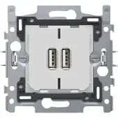 Niko 420-00510 Duales, intelligentes USB A Ladegerät, 3,5 A, Krallenbefestigung 42000510