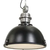 Steinhauer Pendelleuchte Bikkel schwarz mit Metallgrau