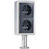 Thebo Inselsteckdose 17006V Edelstahl 2fach KI-ST/2 V senkrecht