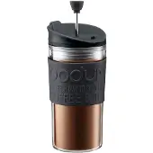 Bodum Travel Press Set mit Extra Deckel Schwarz 350 ml