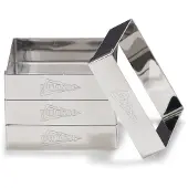 Patisse Flankenringsatz 8 cm Edelstahl silber 4-teilig