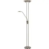 Lucide Deckenfluter Champion mit flexiblem Lesearm und in modernem Design, chrom