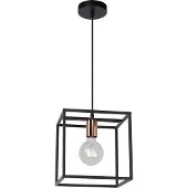 Lucide Vintage Pendelleuchte Arthur, E27, schwarz, kupfer, 1-flammig