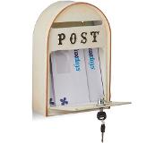 Relaxdays Briefkasten antik mit Posthorn