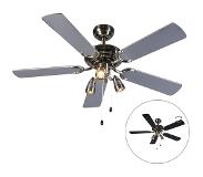 QAZQA Deckenventilator grau - Mistral 42