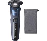 Philips SHAVER Series 5000 S5585/10, Rotation shaver, Blue, Built-in battery, 60 min, 0.04 W, 100–240