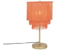 QAZQA Orientalische Tischlampe goldrosa Schirm mit Fransen - Franxa