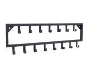 Jax Design | Wandgarderobe Bono 15-eckig Schwarz Metall 80x4x26 cm | NADUVI